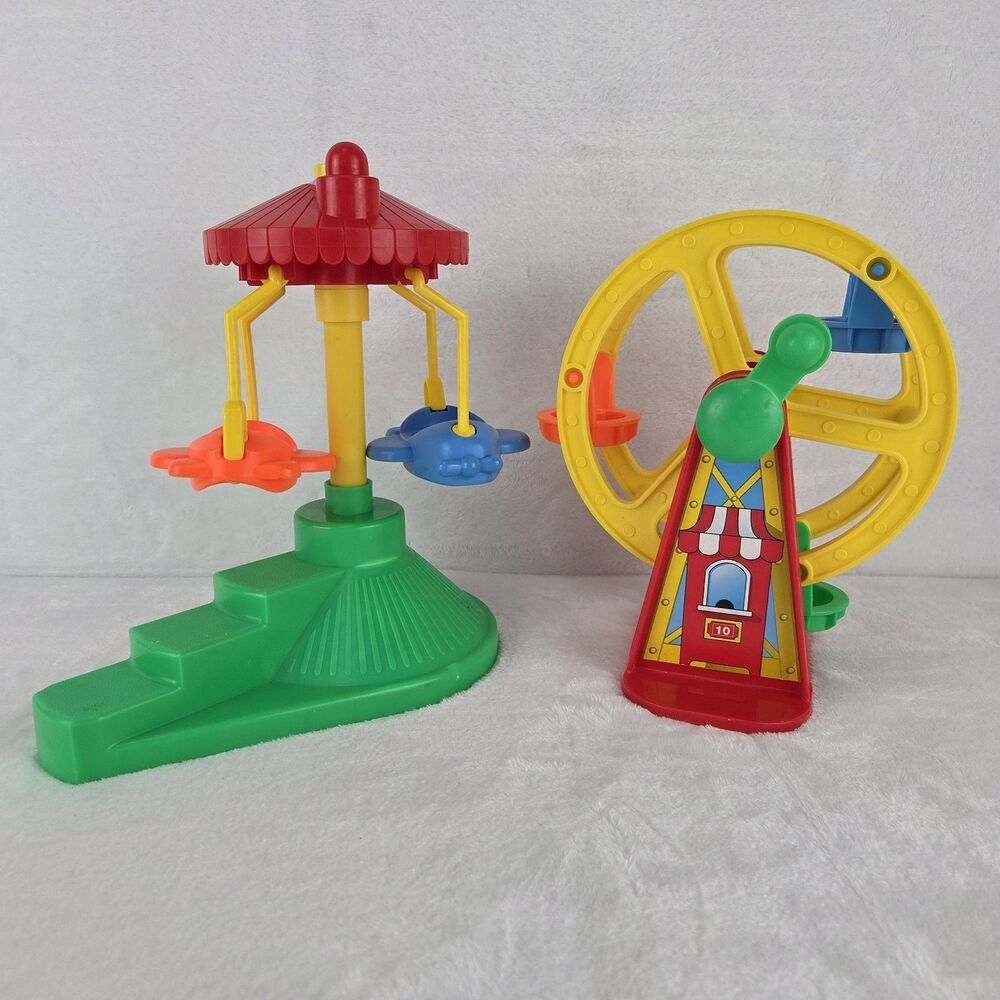 Vtg 1993 Fisher Price Chunky Little People Carnival‎ Fair Set #2559 Ferris Wheel